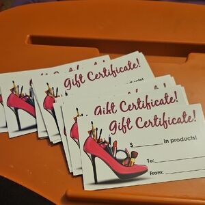 Luxury Skincare Gift Certificate - Pink High Heel Design